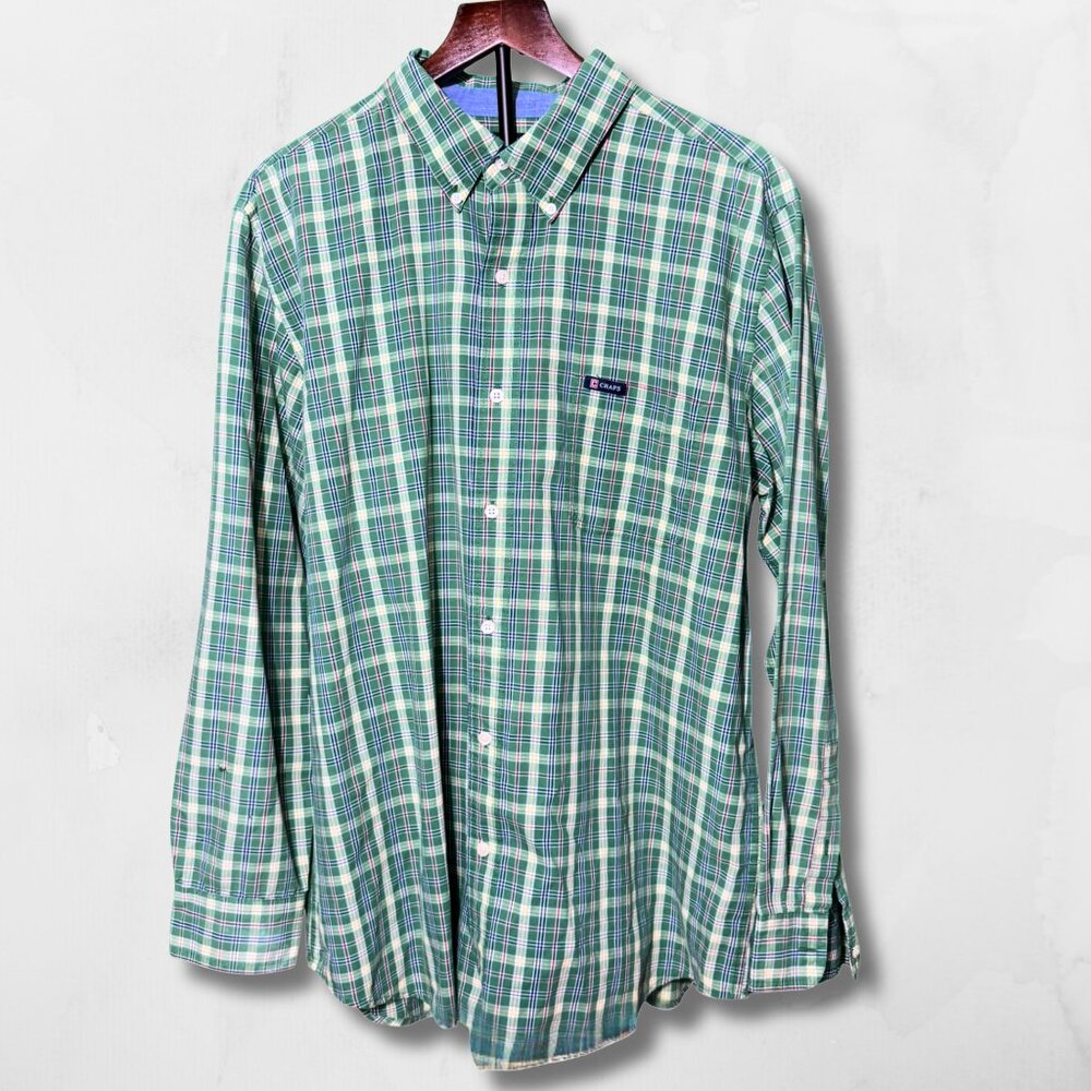 Chaps button down plaid long sleeve shirt XL